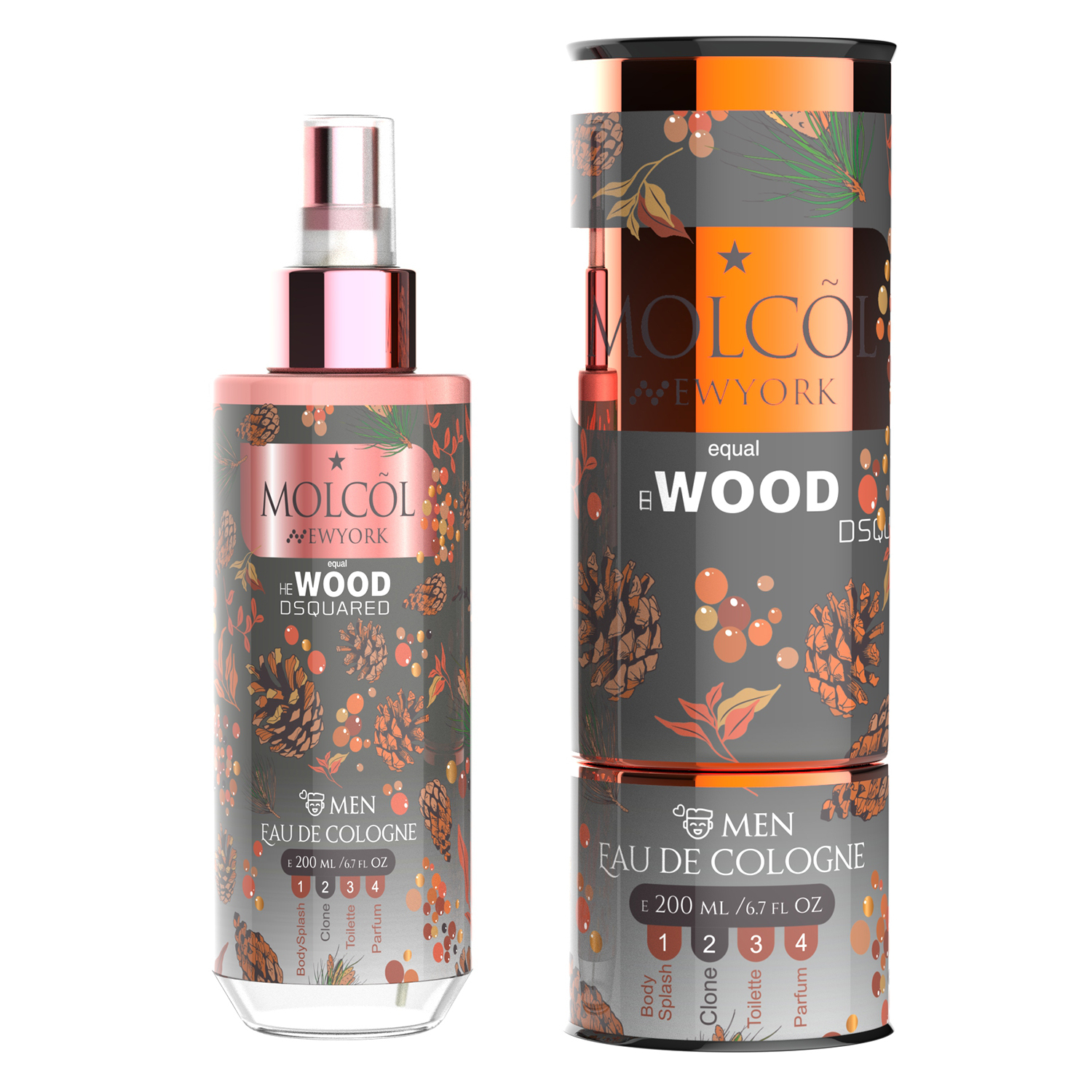 ادکلن مولکول نینیویورک با رایحه شیرین و خنک مدل Wood حجم 200 میلی لیتر