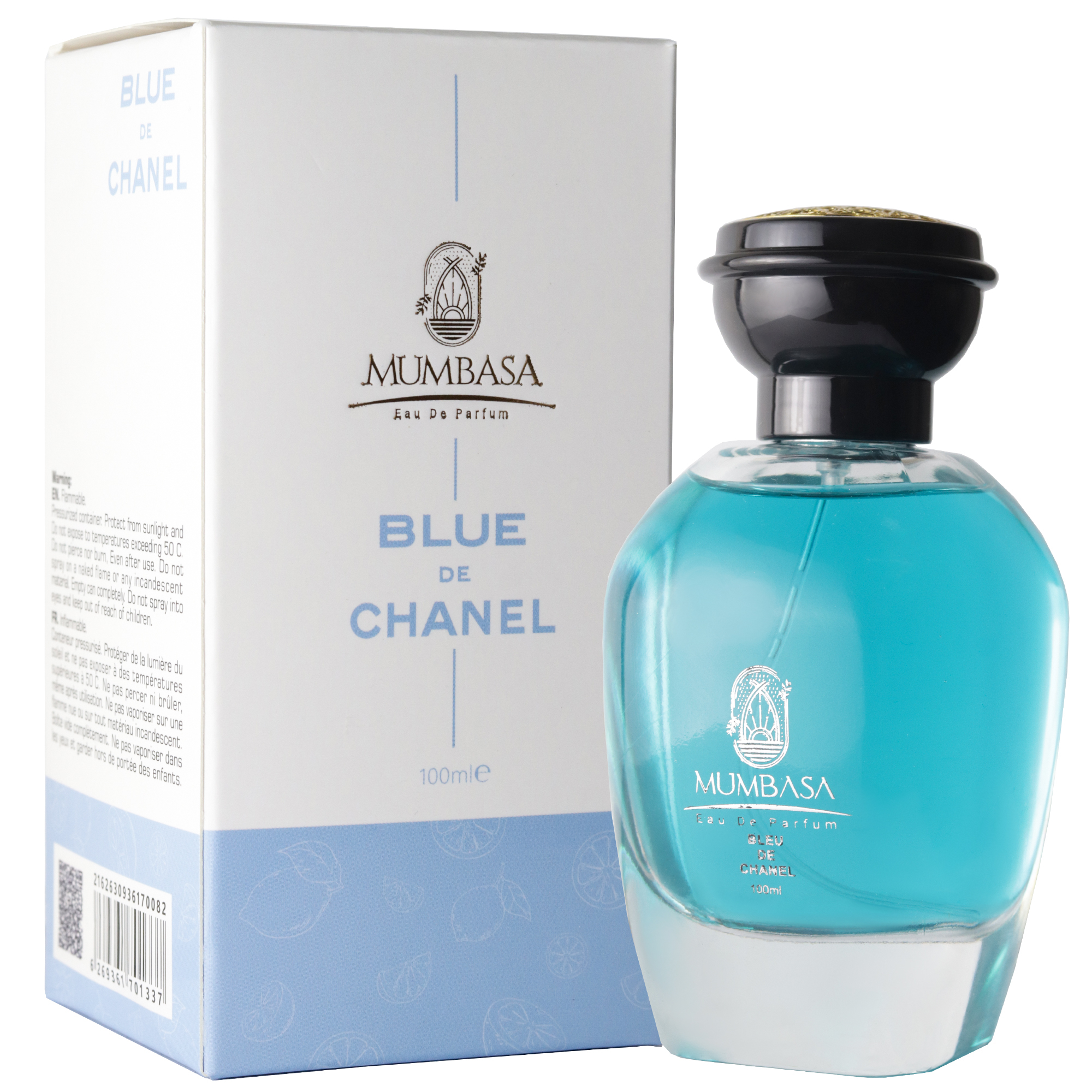 ادو پرفیوم مردانه مومباسا مدل Bleu de Chanel با رایحه خنک حجم 100 میلی لیتر
